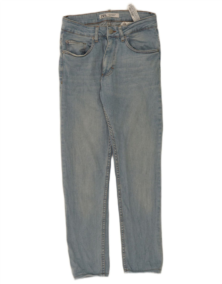 ZARA Jeans Slim Feminino W29 L26 Azul Algodão