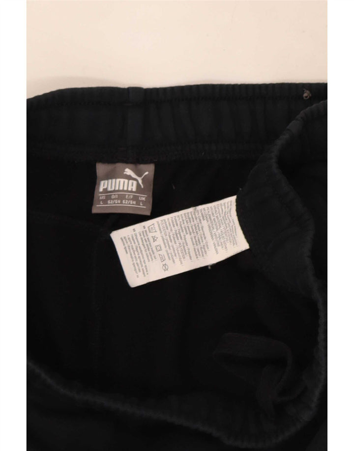 Calça de treino masculina Puma Joggers grande algodão preto