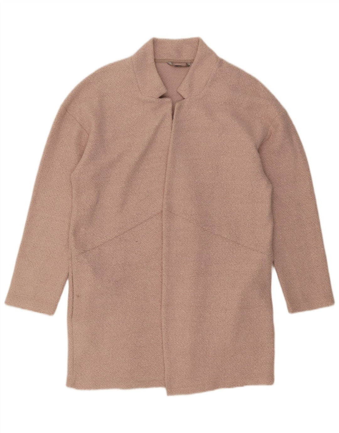 Sobretudo aberto feminino Marks & Spencer Reino Unido 14 grande poliéster rosa