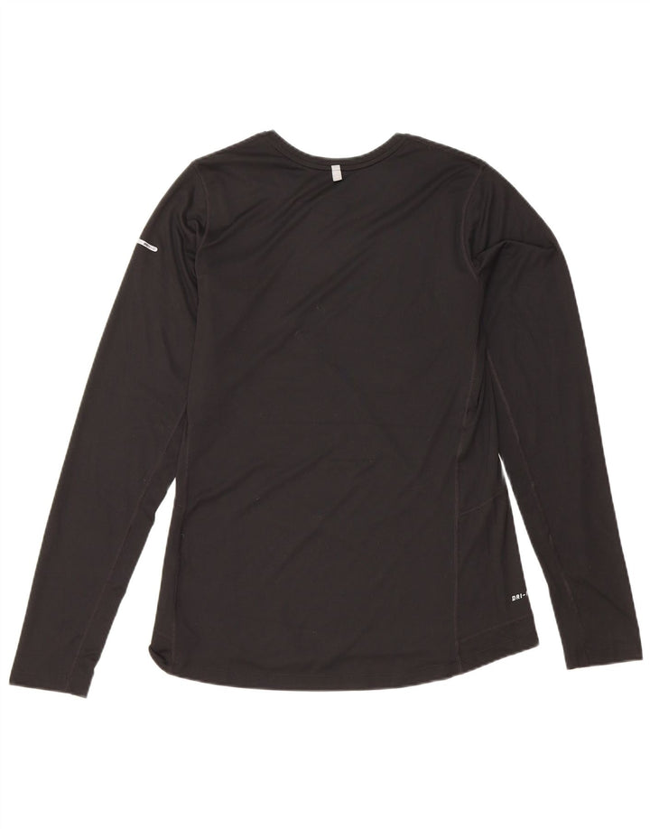 Top Nike Dri Fit Feminino Manga Longa UK 14 Médio Preto