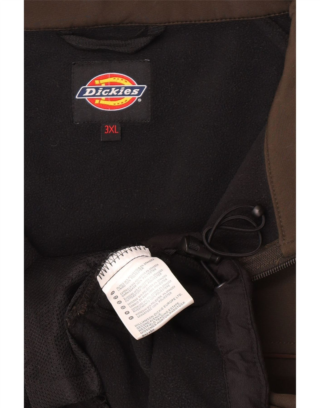 Jaqueta corta-vento masculina Dickies UK 46 3XL cáqui Colourblock poliéster