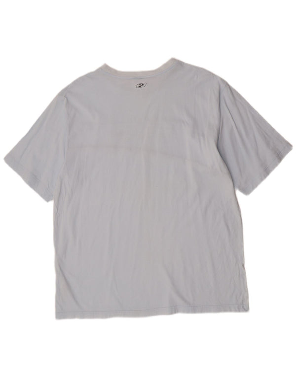 Camiseta gráfica masculina Reebok Top 2XL algodão azul