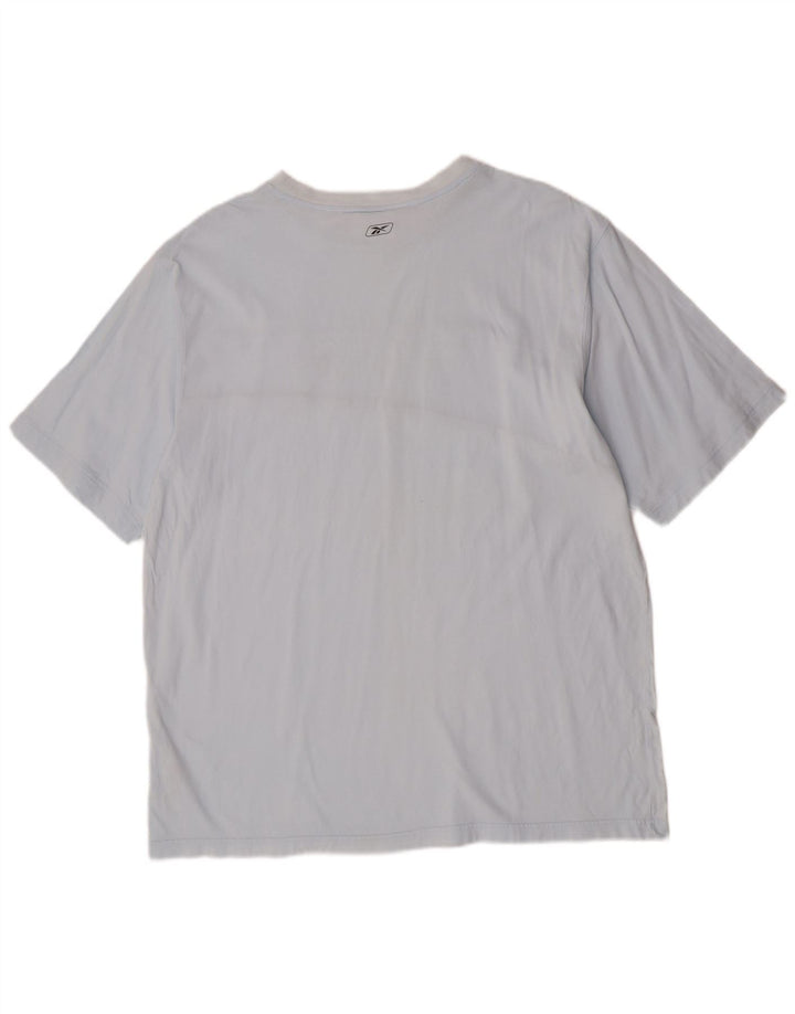 Camiseta gráfica masculina Reebok Top 2XL algodão azul