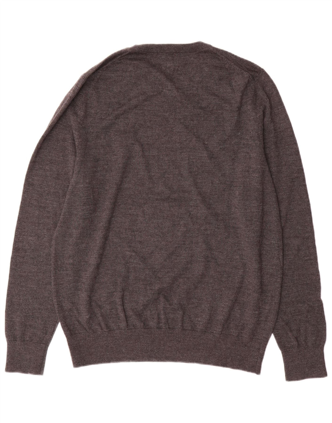 Suéter masculino John Lewis com gola redonda, grande lã merino cinza