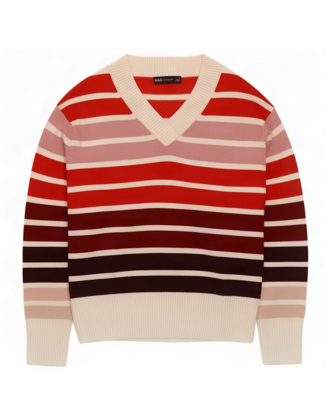 Suéter feminino Marks & Spencer com decote em V Reino Unido 8 pequeno multicolorido