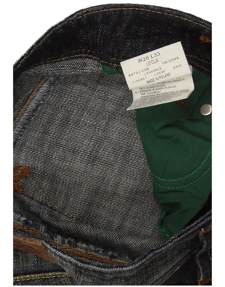 Lee Womens Leola Bootcut Jeans W26 L33 Azul Marinho Algodão