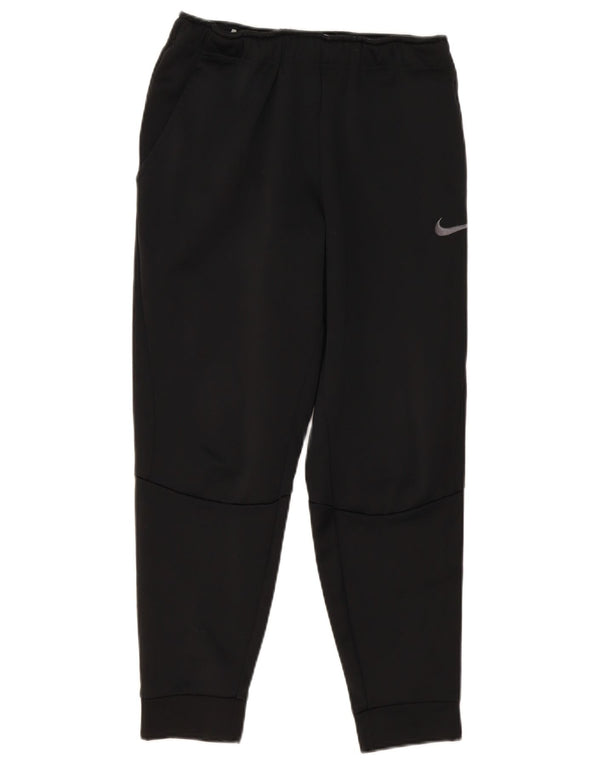 Nike Womens Dri Fit Calça de treino Joggers pequeno poliéster preto