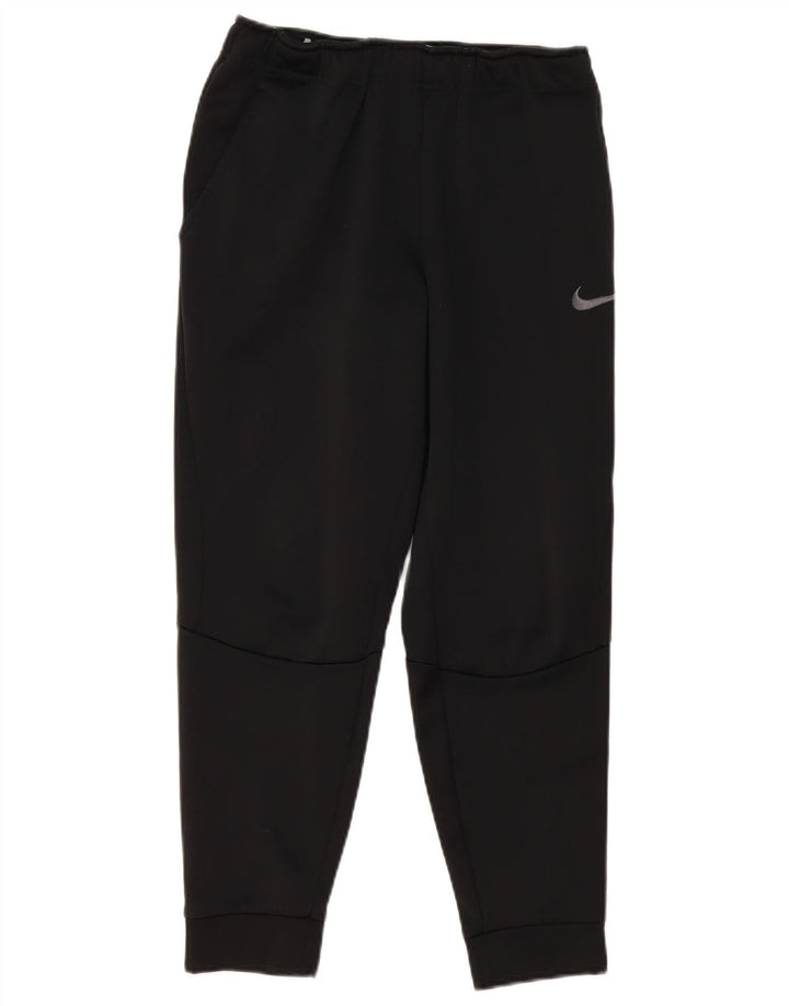 Nike Womens Dri Fit Calça de treino Joggers pequeno poliéster preto