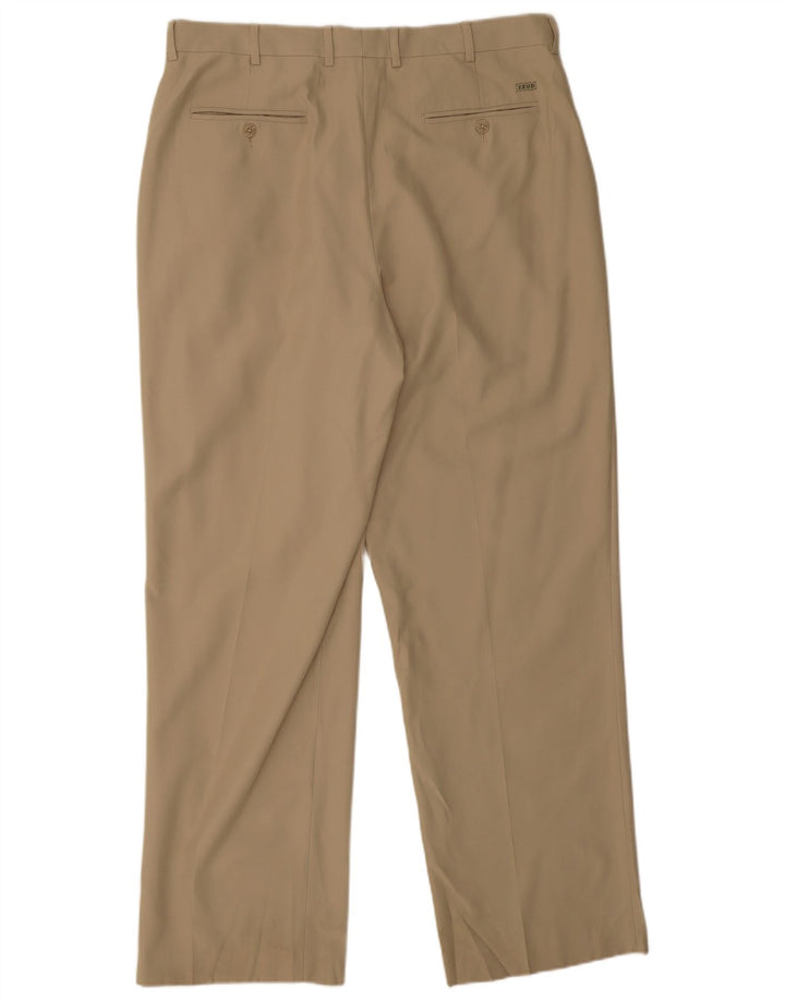 Calça Chino Izod Masculina Reta W36 L32 Poliéster Bege