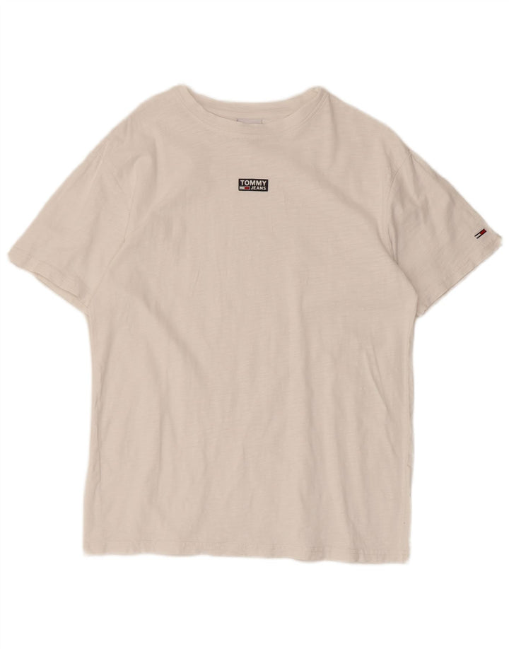 Camiseta masculina Tommy Hilfiger top pequeno branco