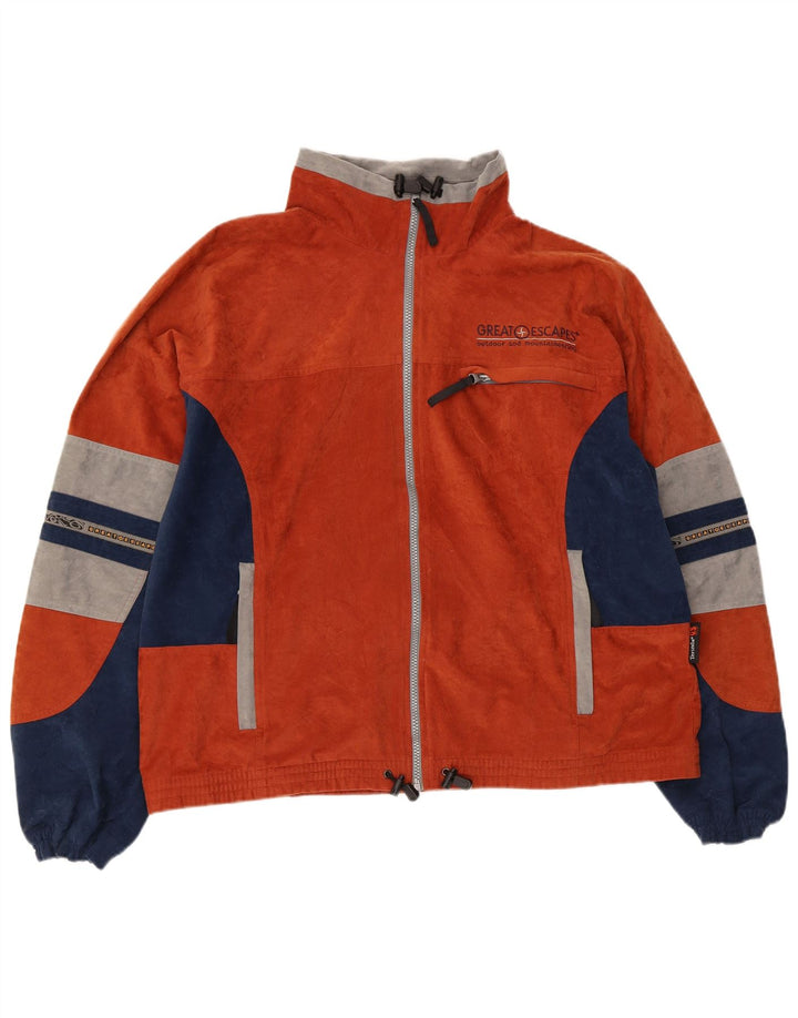 Jaqueta masculina de agasalho Great Escapes XL laranja colorblock