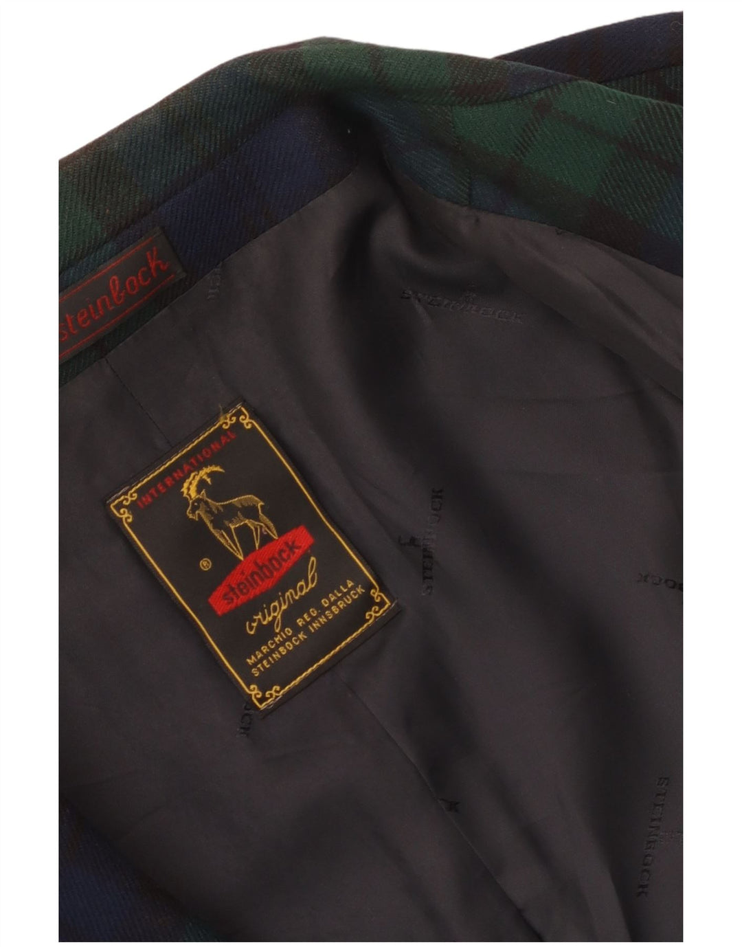 Jaqueta blazer feminina Steinbock com 3 botões Reino Unido 18 XL azul marinho xadrez