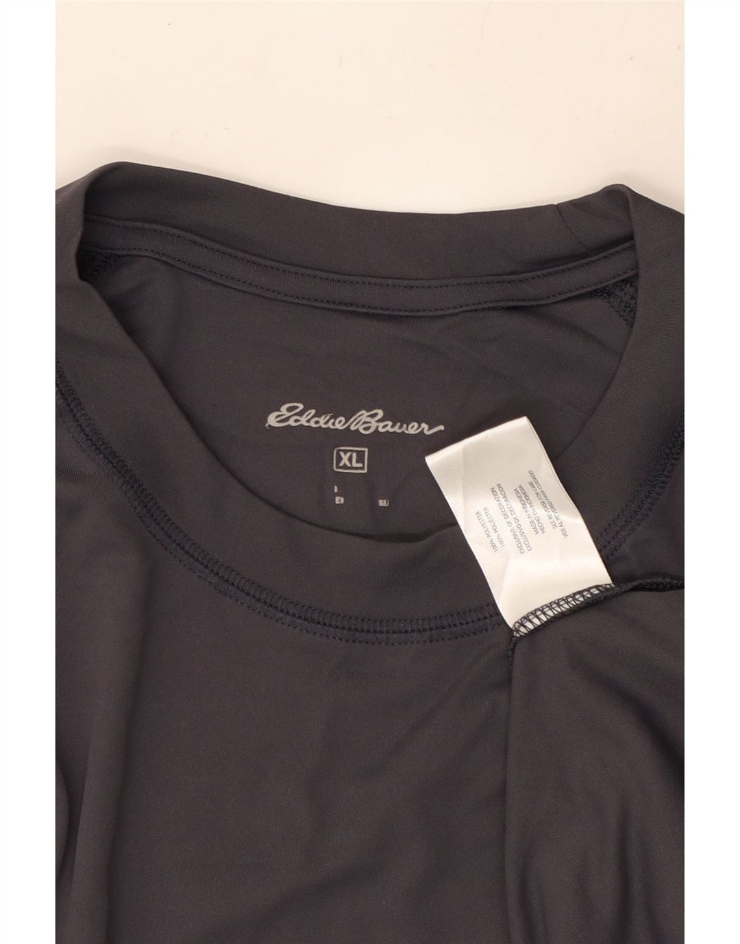 EDDIE BAUER Top gráfico masculino manga comprida XL cinza poliéster