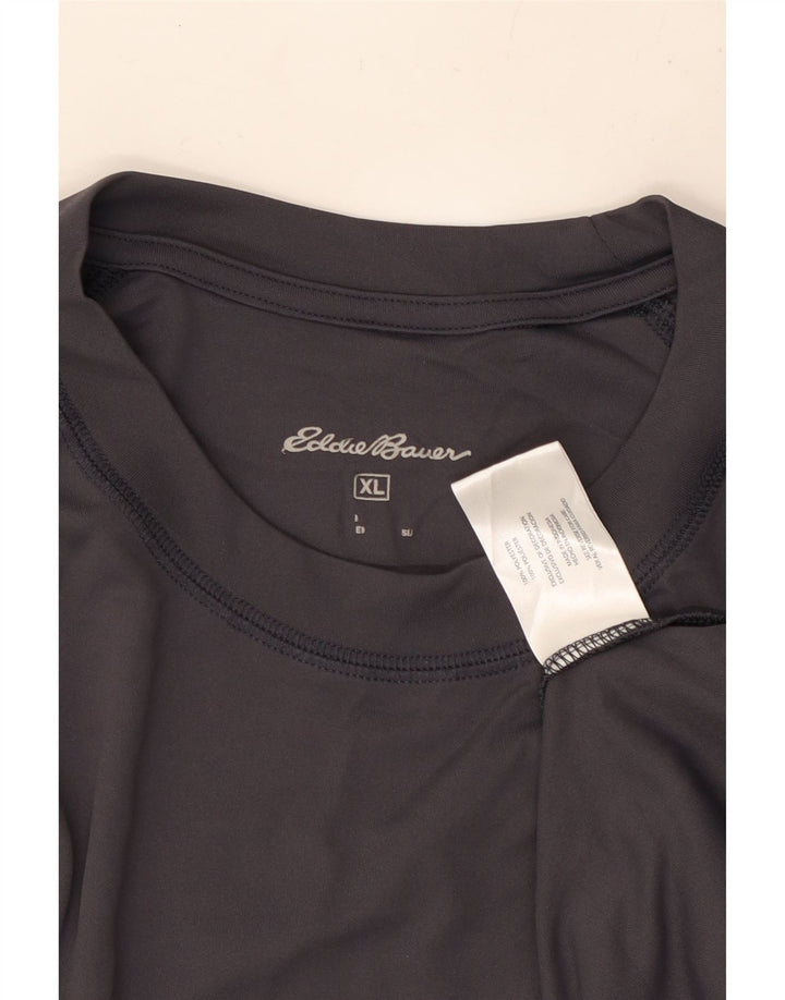 EDDIE BAUER Top gráfico masculino manga comprida XL cinza poliéster