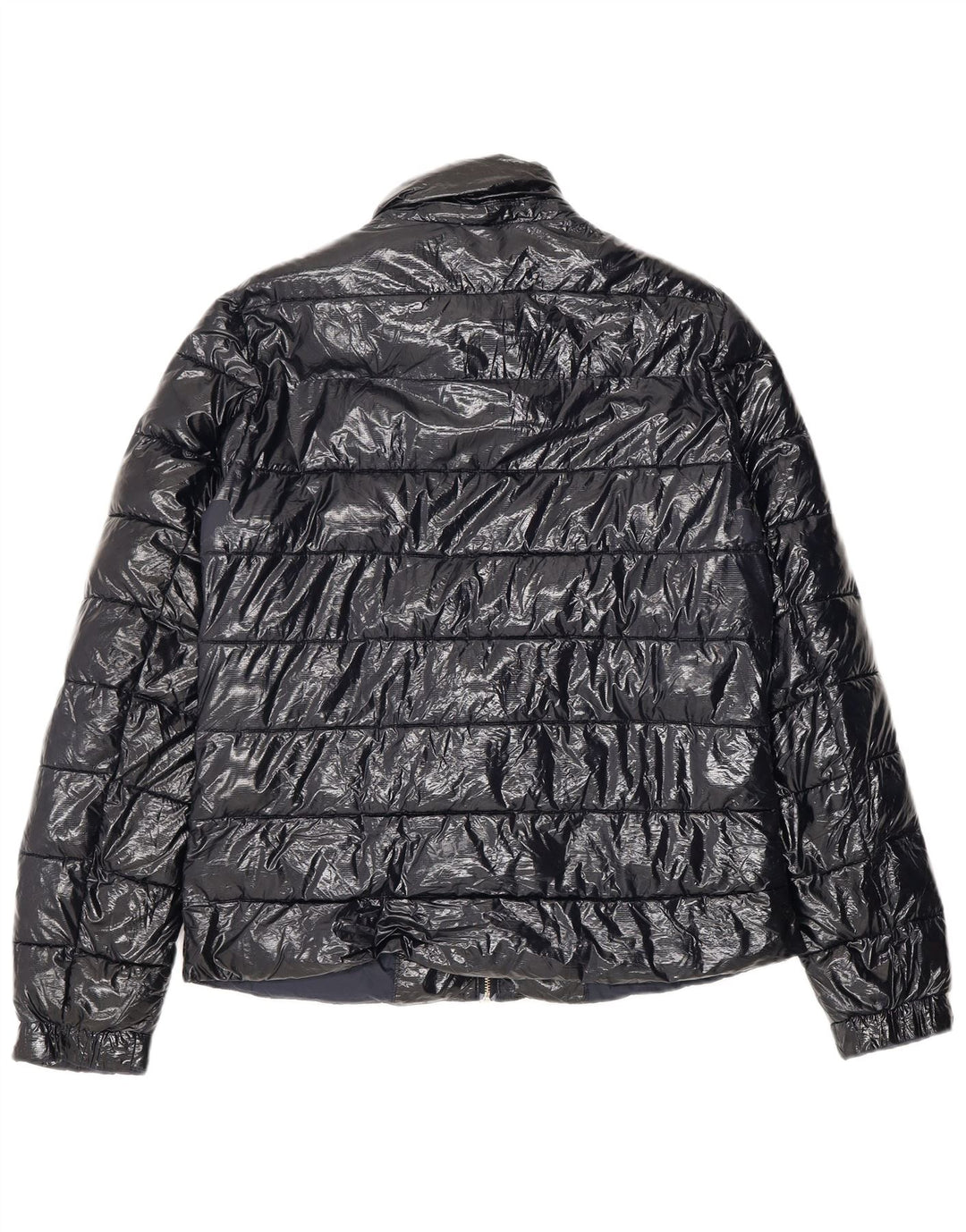 Jaqueta acolchoada feminina Tommy Hilfiger UK 10 pequena azul marinho poliamida