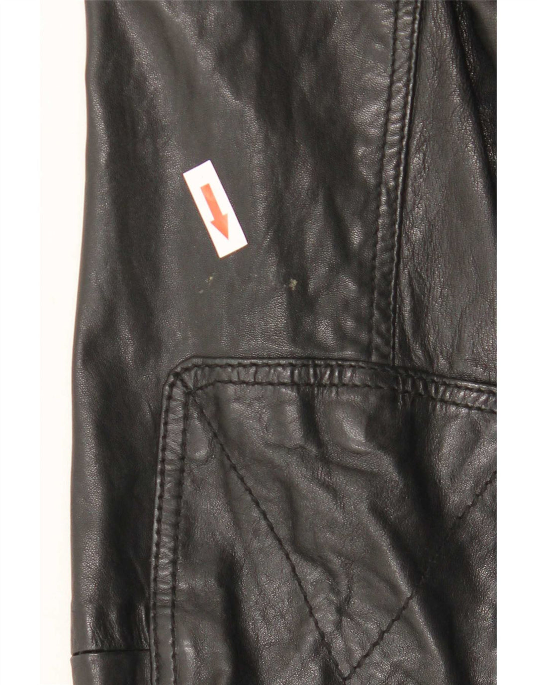 Jaqueta de couro masculina Massimo Dutti UK 42 XL pele de carneiro preta