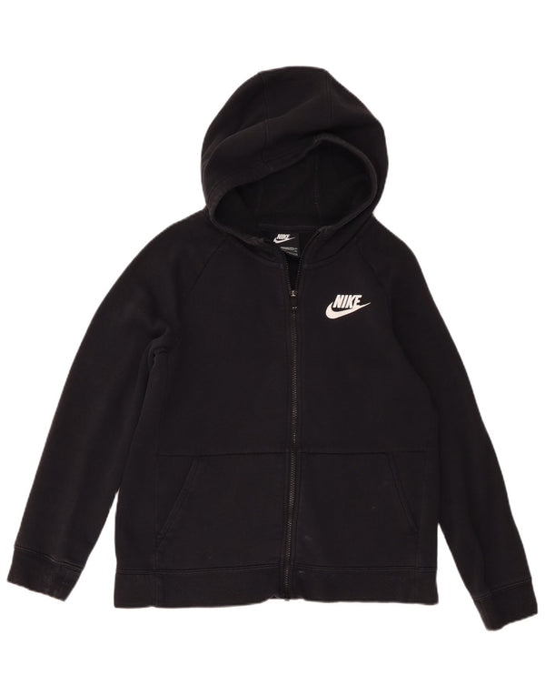 Suéter Nike feminino com capuz e zíper padrão 13-14 anos XL algodão preto