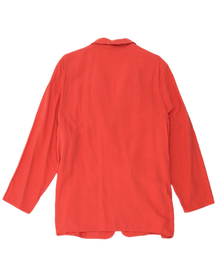 Jaqueta blazer feminina Marks & Spencer com ajuste padrão de 3 botões Reino Unido 20 2XL vermelho