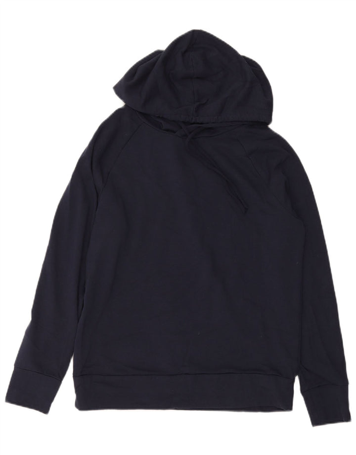 Jumper com capuz feminino EDDIE BAUER Reino Unido 10 pequeno azul marinho poliéster