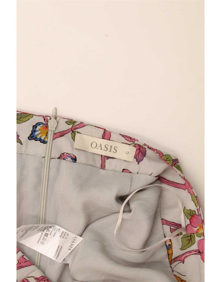 Minissaia feminina Oasis Wrap UK 12 média W32 floral multicolorida