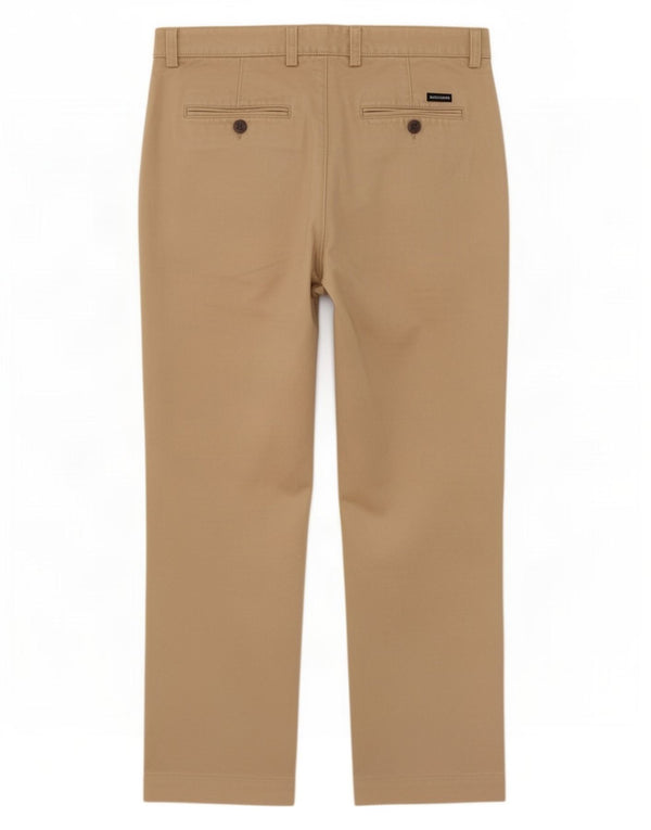 Calças Dockers masculinas retas Chino W33 L32 algodão bege