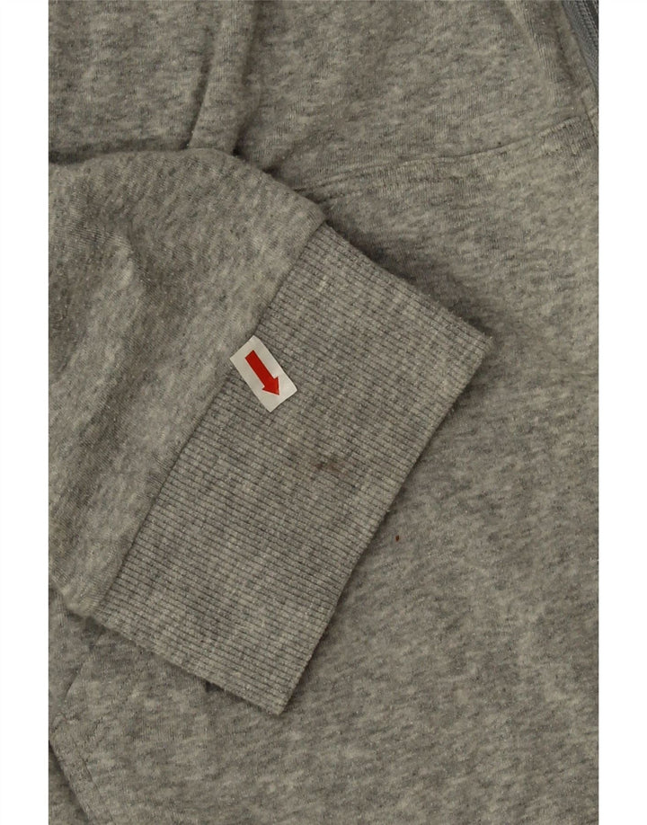 Suéter masculino com capuz e zíper Calvin Klein algodão cinza médio
