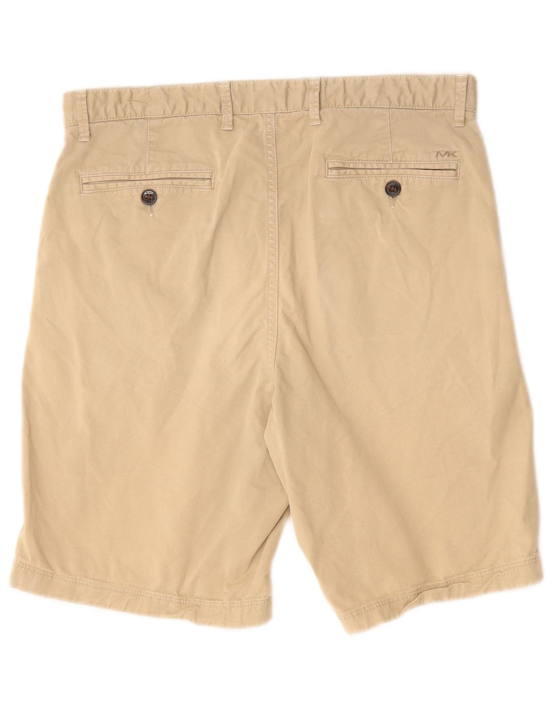 MICHAEL KORS Mens Chino Shorts W30 Algodão Bege Médio