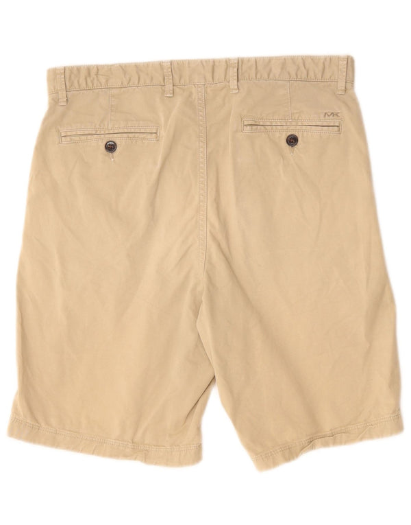 MICHAEL KORS Mens Chino Shorts W30 Algodão Bege Médio
