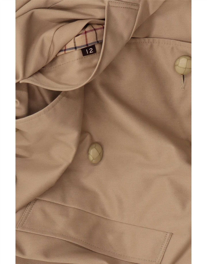 Trench Coat feminino Dannimac UK 12 poliéster bege médio