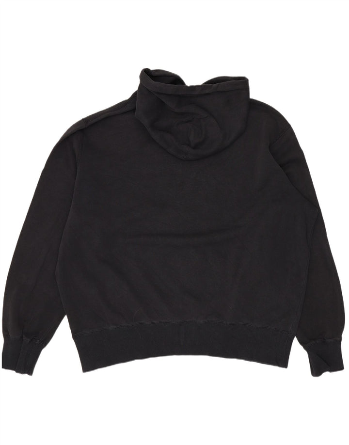 NIKE feminino gráfico oversized moletom com capuz UK 18 XL preto algodão