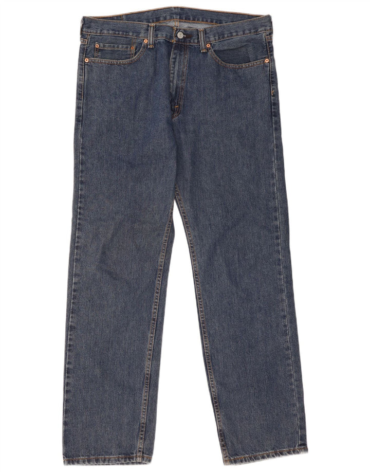 Levi's Masculino 505 Straight Jeans W36 L32 Azul Algodão