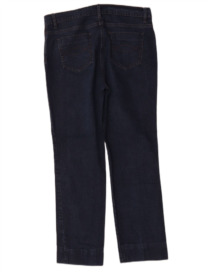 Jeans retos femininos Marks & Spencer Reino Unido 14 grande W32 L27 azul marinho