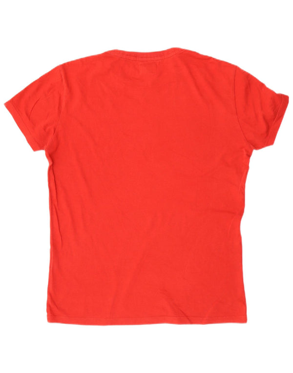 Camiseta gráfica masculina Replay Top médio vermelho