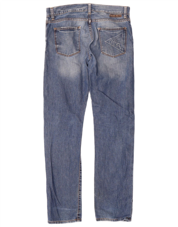 Guess Boys Jeans desgastados de ajuste regular reto 15-16 anos W32 L33 Azul