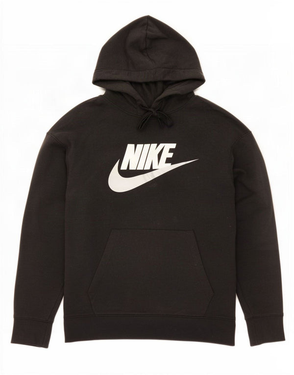 Jumper com capuz gráfico masculino Nike pequeno algodão preto