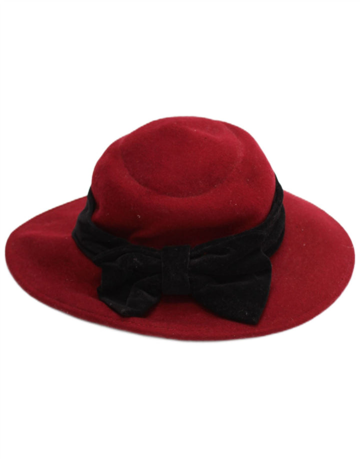 Chapéu balde feminino Kangol pequeno de lã vermelha