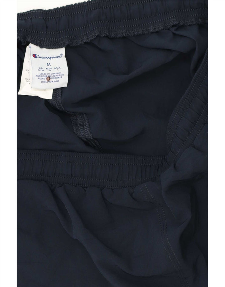 Shorts esportivos gráficos femininos Champion UK 12 poliéster azul marinho médio