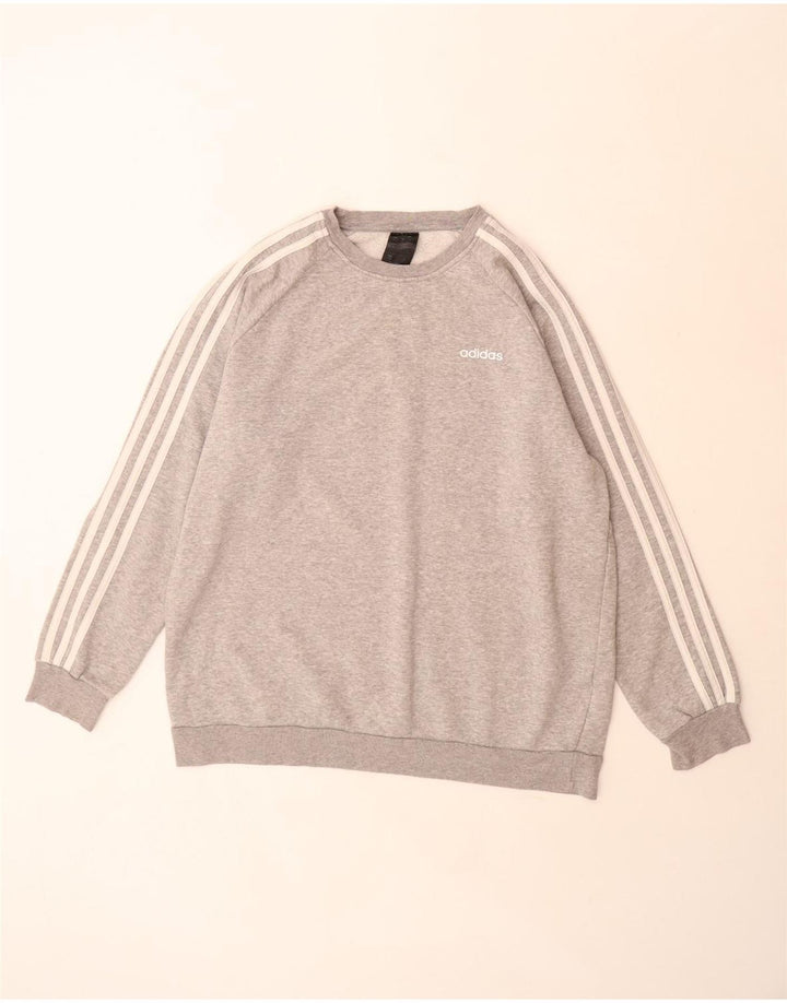 Adidas feminino oversized moletom jumper reino unido 12/14 médio cinza algodão