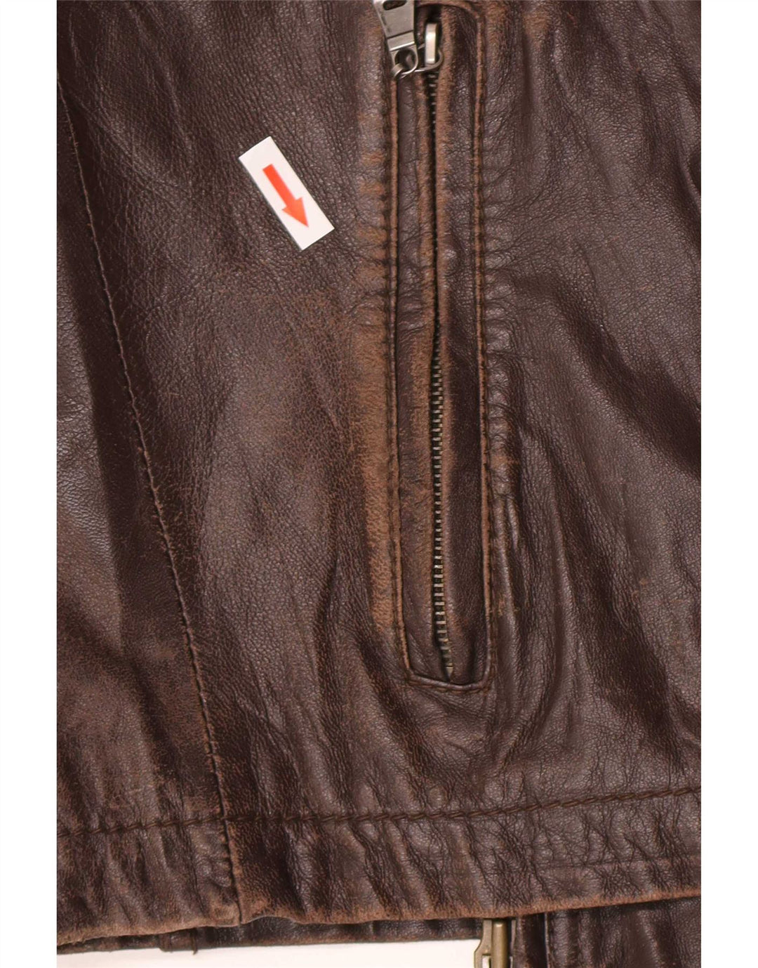 Jaqueta de couro masculina In Extenso UK 40 grande marrom
