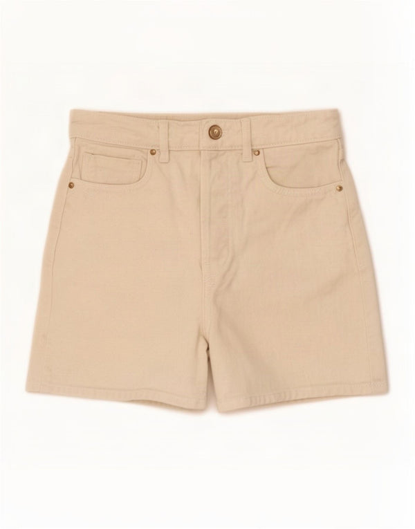 Shorts jeans feminino Zara EU 34 2XS W24 bege