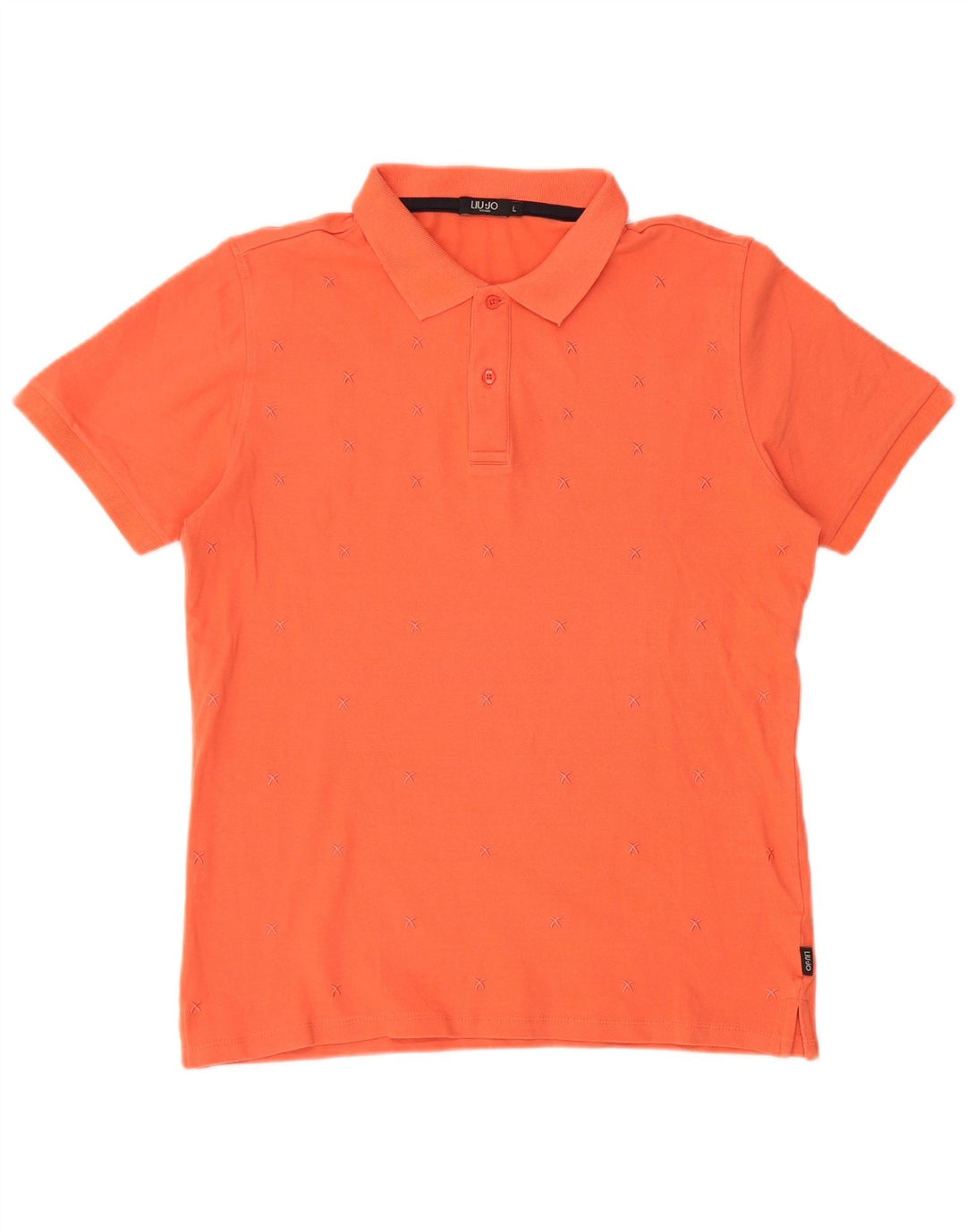 Camisa polo masculina LIU JO grande algodão laranja