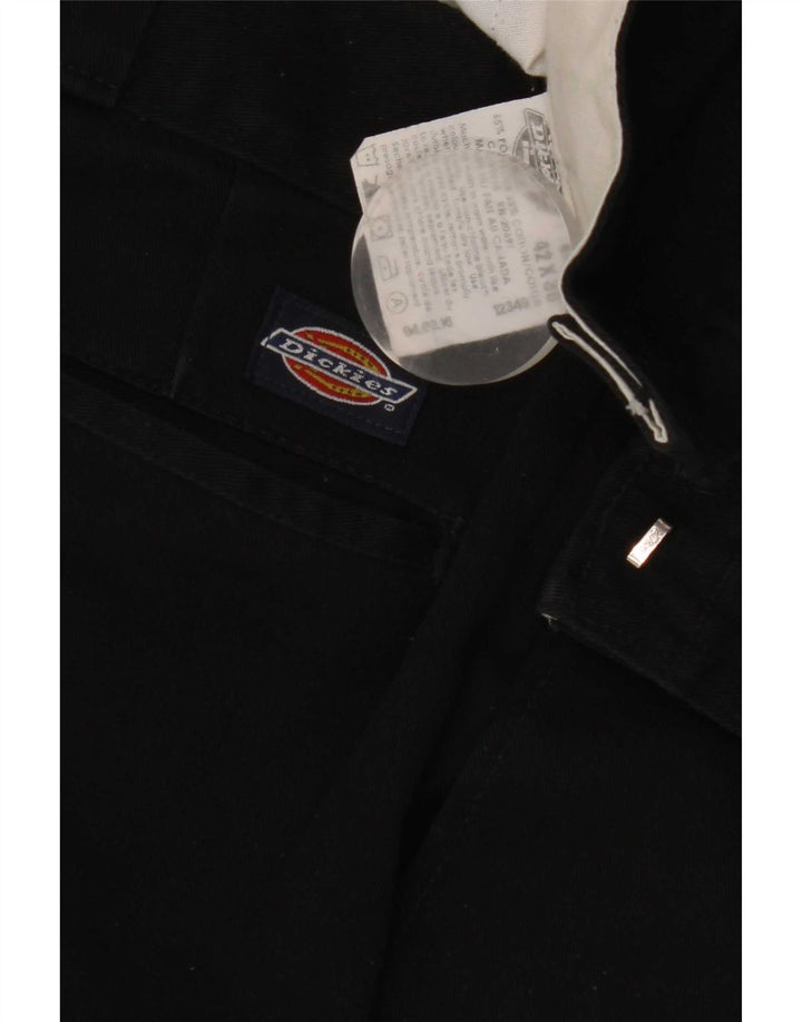 Calças cortadas masculinas Dickies W42 L25 poliéster preto
