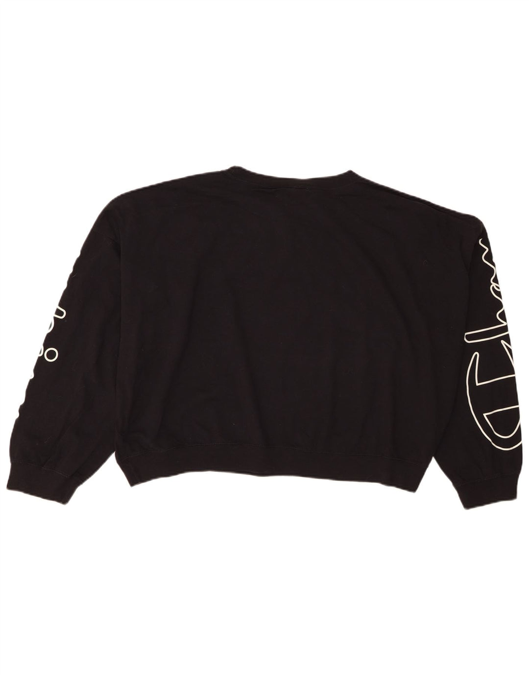 Champion feminino oversized gráfico moletom jumper UK 14 médio preto