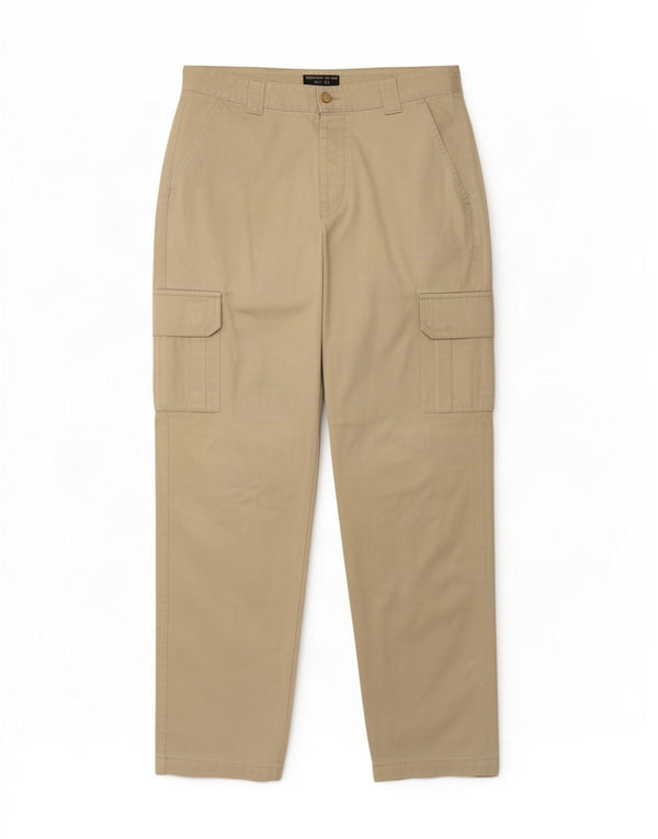 Calça cargo reta masculina Lee W34 L34 algodão cáqui