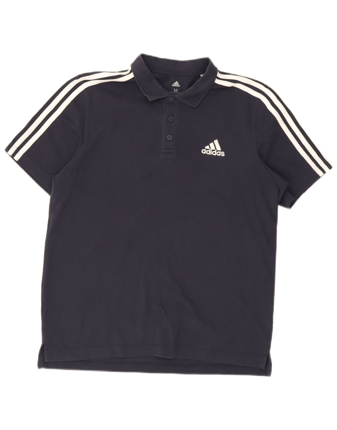 Camisa polo masculina Adidas média azul marinho algodão
