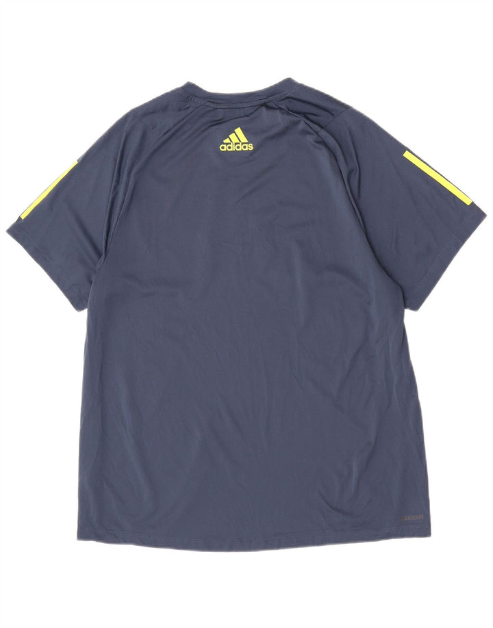 Camiseta Adidas Masculina Regular Graphic Top Grande Bloco Colorido Azul Marinho