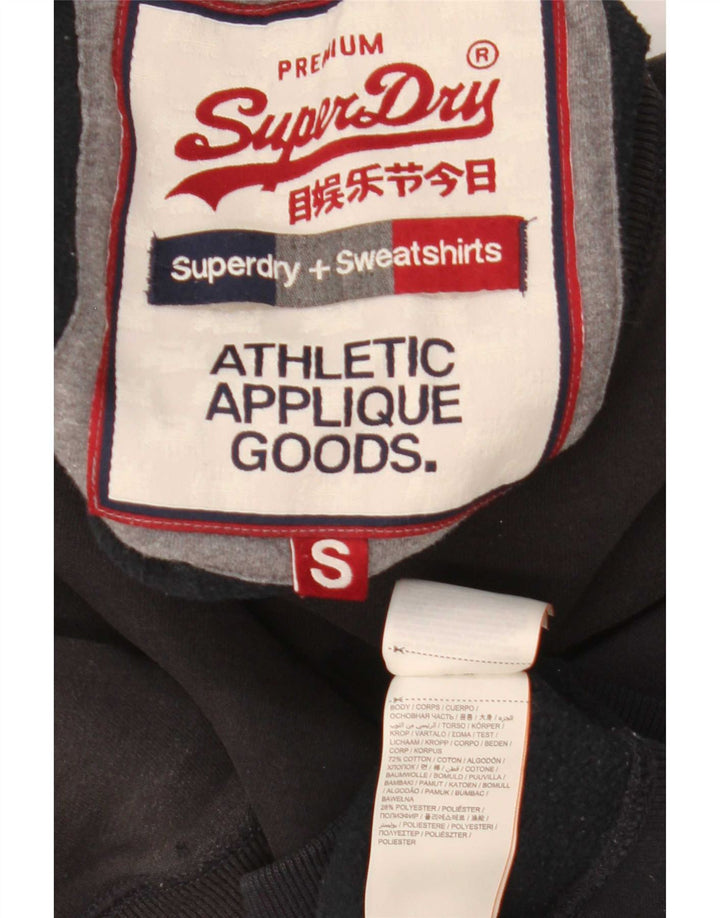 Superdry moletom gráfico masculino jumper pequeno algodão preto