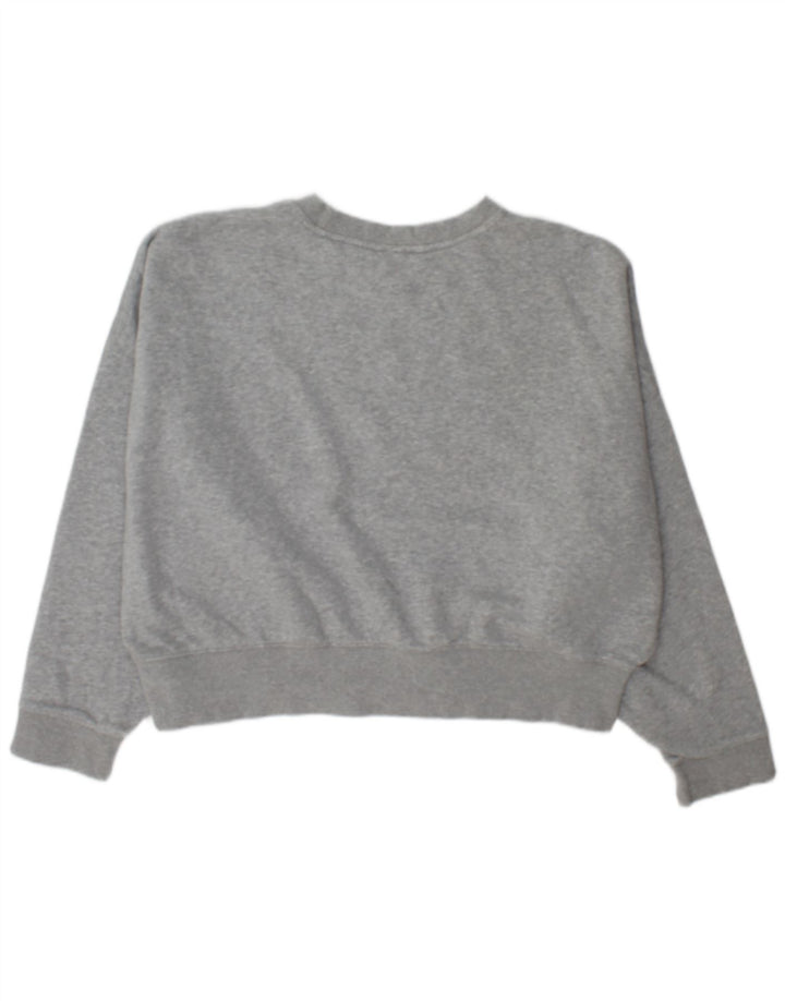 Adidas feminino oversized moletom jumper reino unido 14 grande cinza algodão