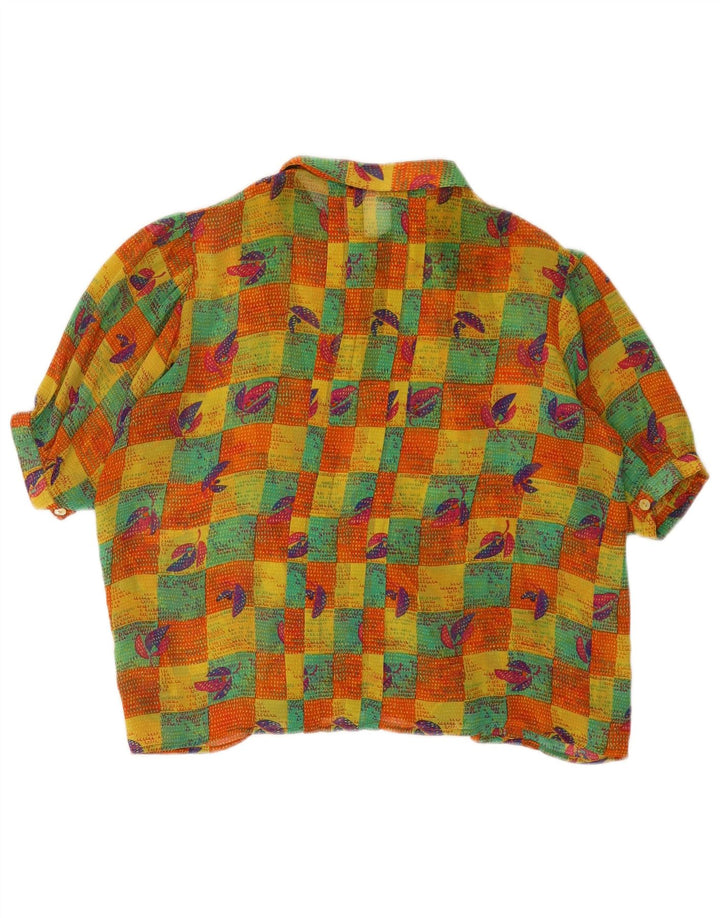 Blusa feminina VINTAGE IT 42 média patchwork multicolorida