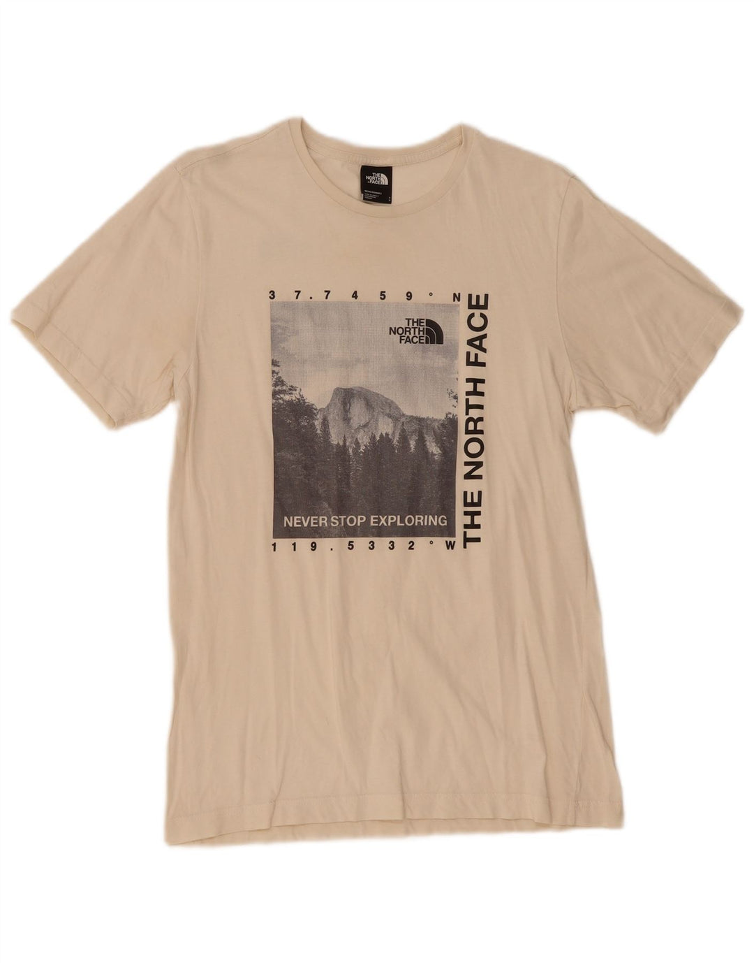 The North Face Camiseta masculina gráfica top pequeno branco
